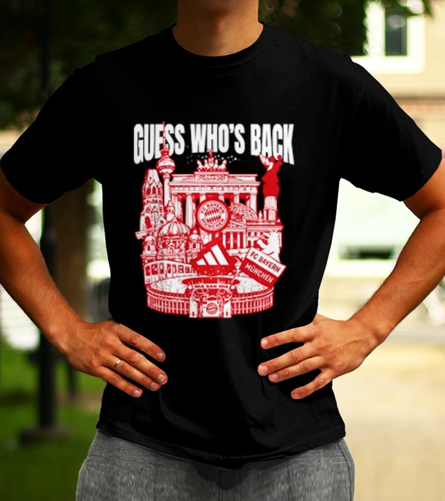 Guess Who's Back FC Bayern Munchen Iconic City Landmarks Red T-Shirt