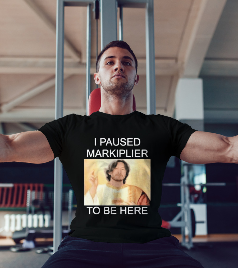 I Paused Markiplier To Be Here Iconic Gamer Fan Meme T-Shirt