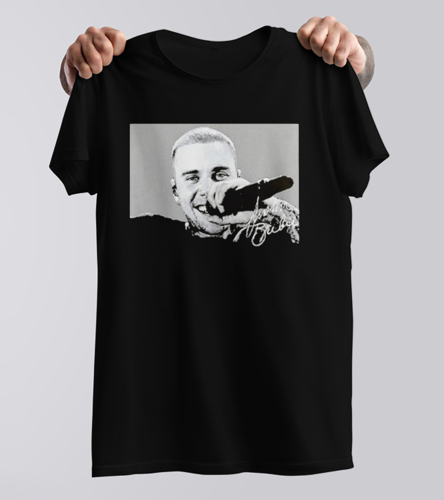 Justin Bieber Coachella Concert Signature Microphone Performance T-Shirt