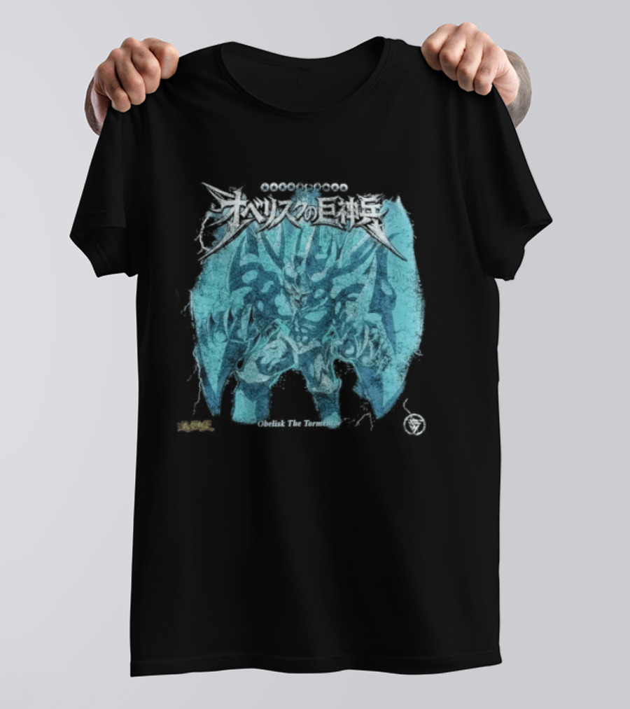Yu Gi Oh Obelisk The Tormentor Blue Japanese Kanji T-Shirt