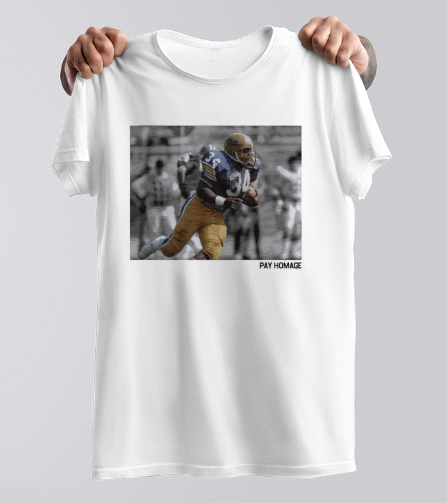 Pitt Panthers Craig Ironhead Heyward Pay Homage Sports Legend 34 T-Shirt