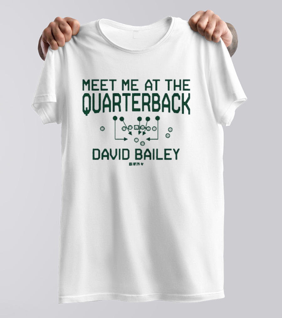 Meet Me At The Quarterback David Bailey Football Play Diagram T-Shirt