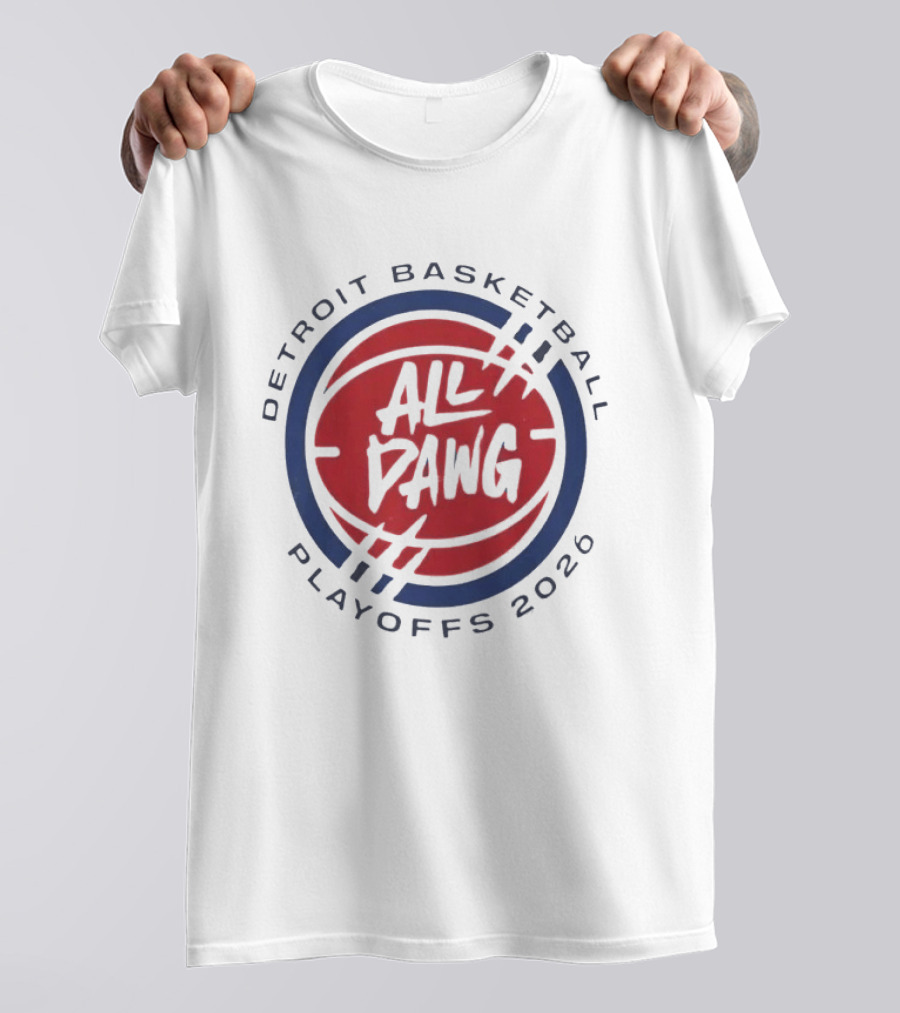 Detroit Basketball All Dawg Playoffs 2026 T-Shirt