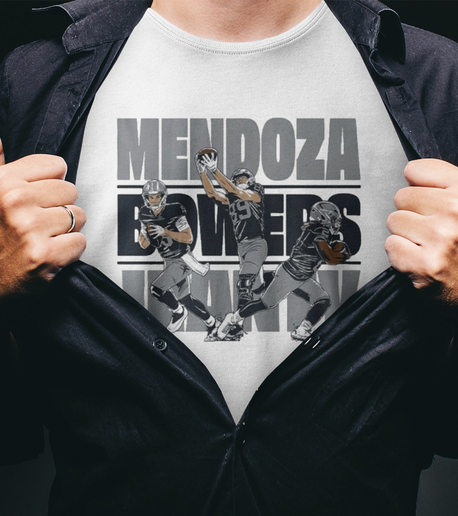 Mendoza Bowers Jeanty Football Trio Vegas Sports T-Shirt