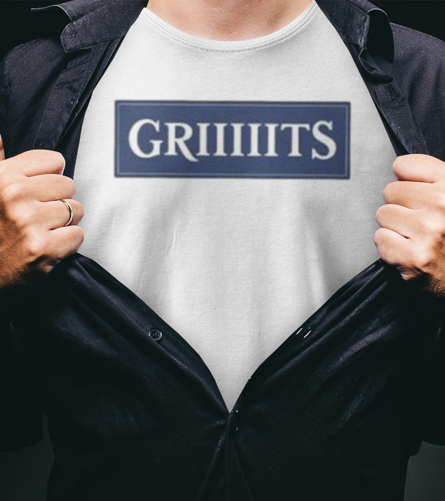 Jill Scott Miss Griiits Bold Text Rectangular Navy T-Shirt