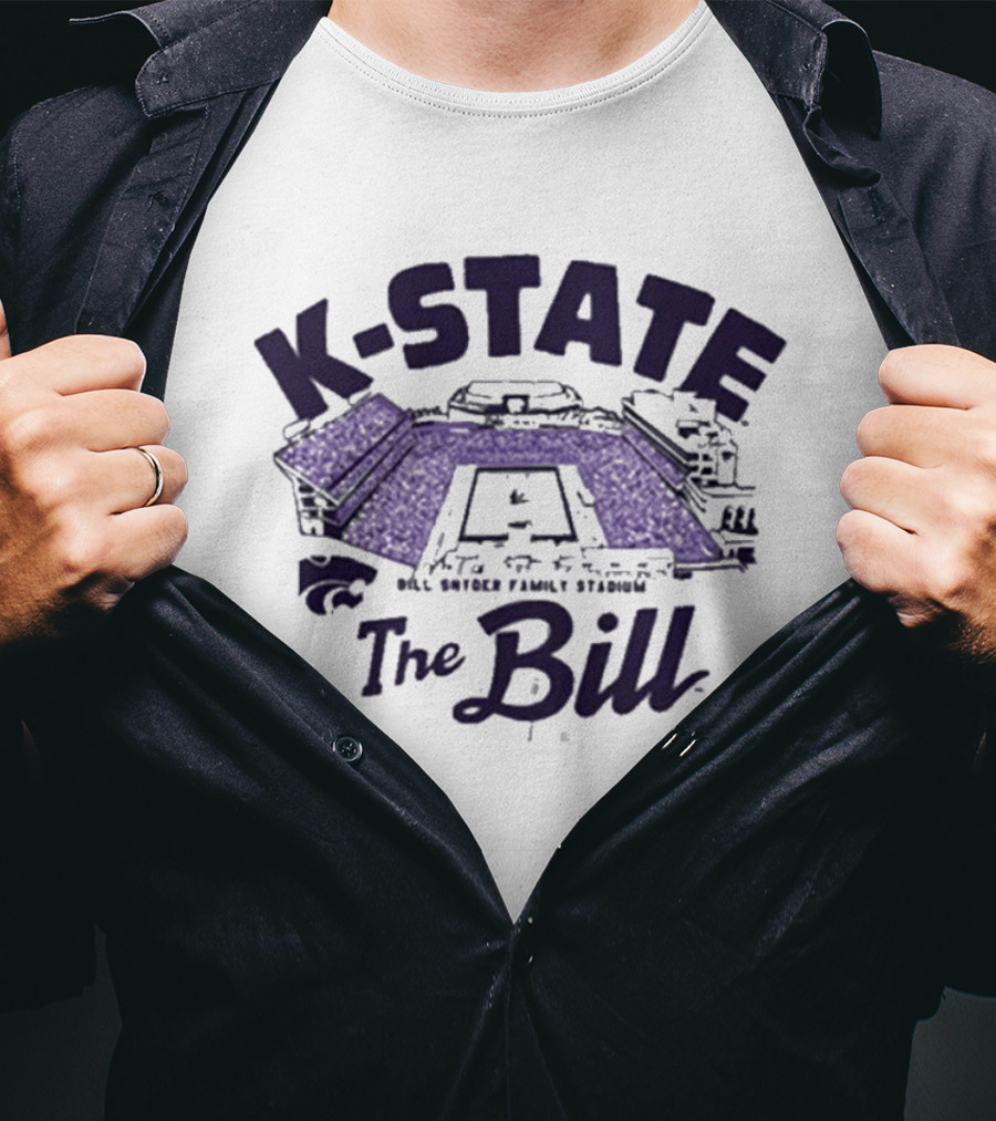 K State Wildcats Bill Snyder Family Stadium Rally The Bill Purple Stadium T-Shirt