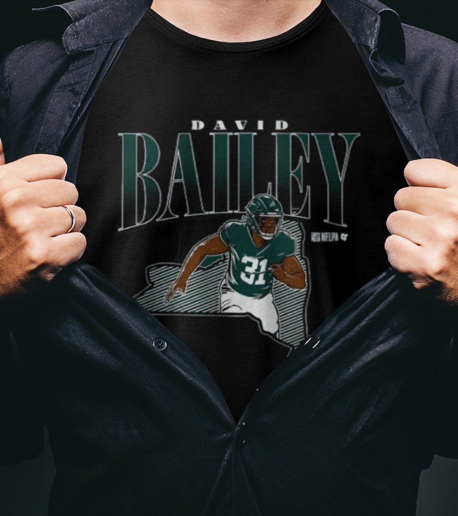 David Bailey State Star NFLPA Player 31 Football T-Shirt