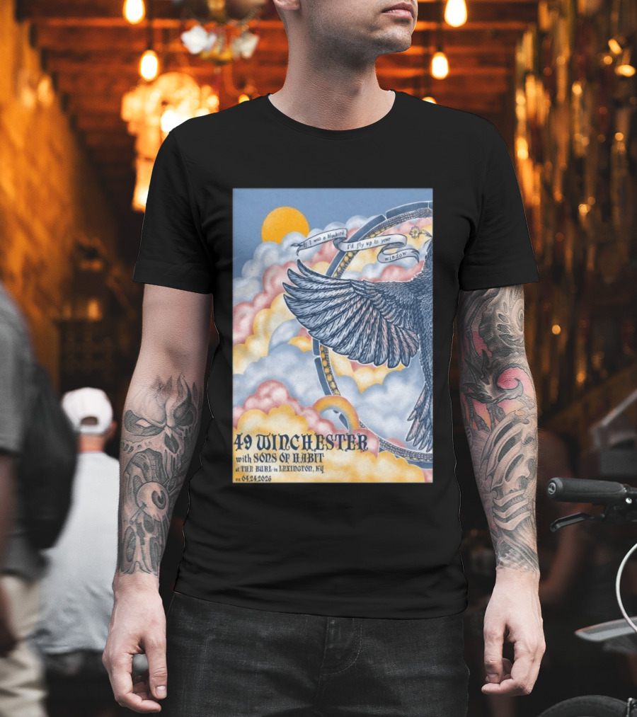 49 Winchester Sons Of Habit The Burl Lexington KY April 24 2026 Bird And Cloud T-Shirt