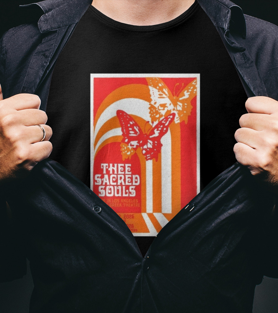 Thee Sacred Souls Live In Los Angeles At The Greek Theatre April 22 23 2026 With Rioghan Womack Sisters T-Shirt