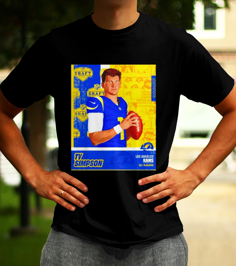 Ty Simpson Los Angeles Rams NFL Draft 2026 Quarterback Alabama T-Shirt