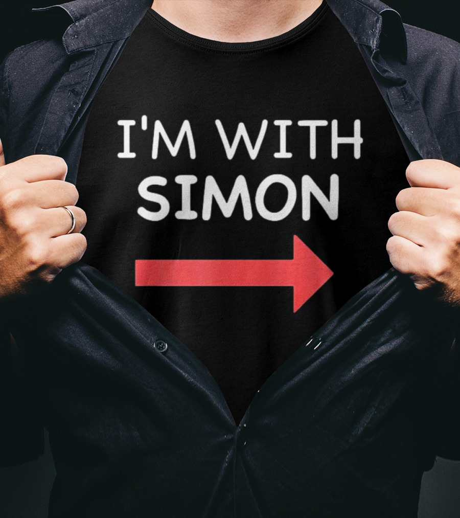 I'M WITH SIMON Red Arrow Direction T-Shirt