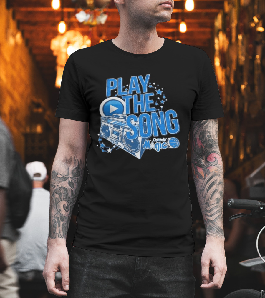 Play The Song Orlando Magic Boombox And Stars T-Shirt