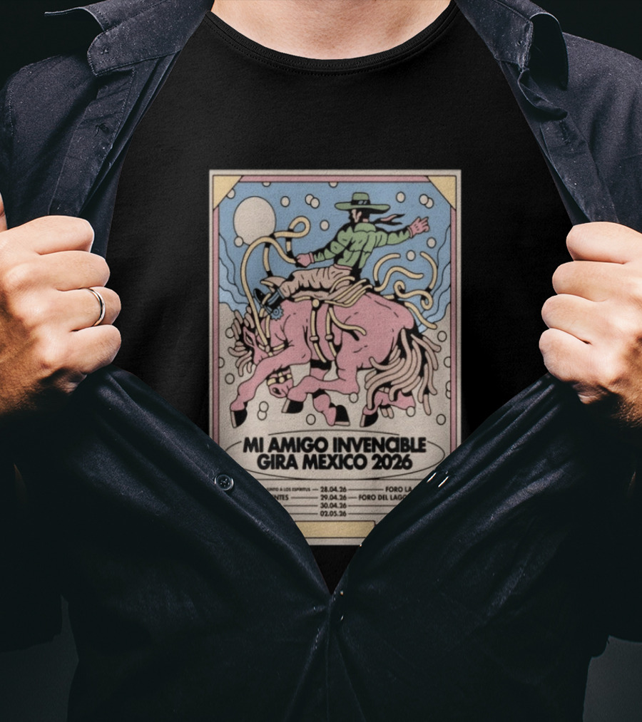 Mi Amigo Invencible Gira Mexico 2026 Tour Tulum Aguascalientes Guadalajara CDMX April 28 May 2 T-Shirt