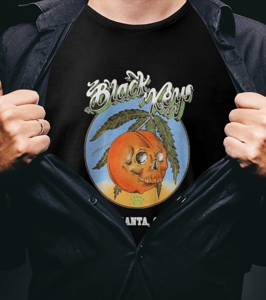 Black Keys Atlanta GA Skull Orange T-Shirt