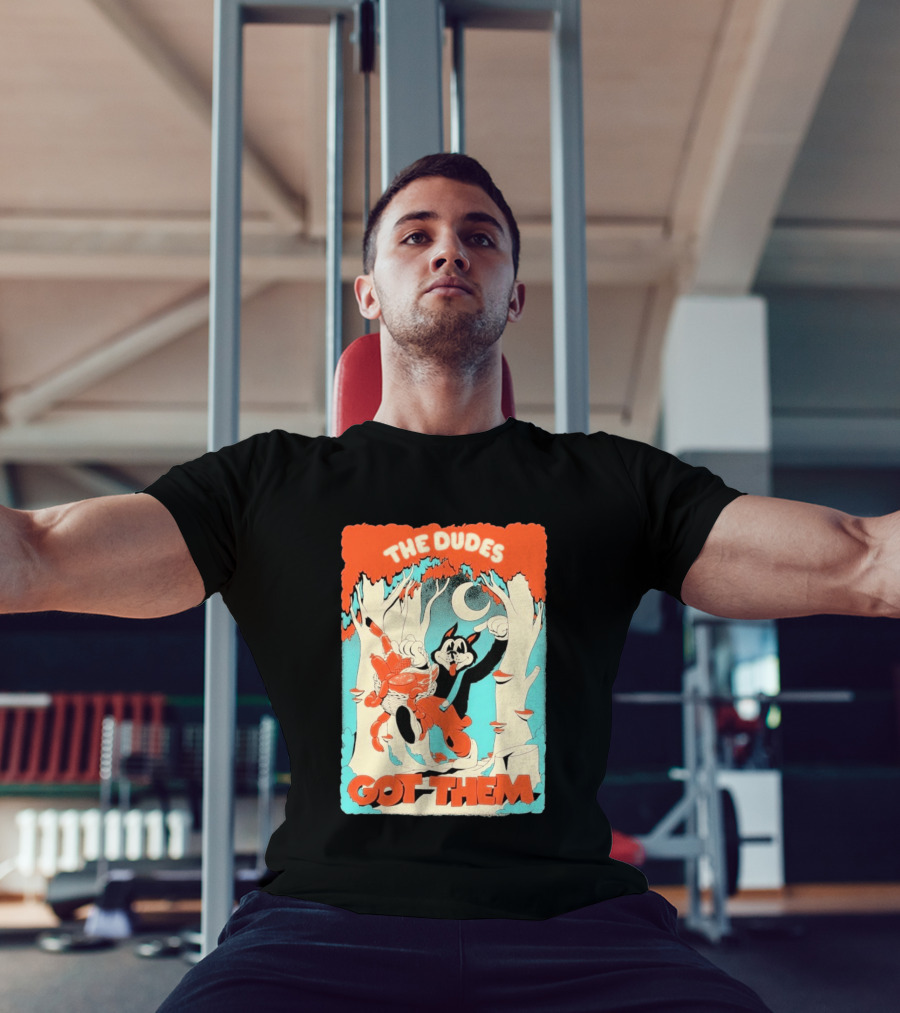 The Dudes Got Them Big Black Wolf In Forest Adventure T-Shirt