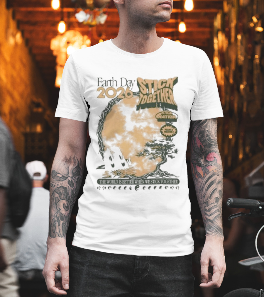 Earth Day 2026 Stick Together Save Animals Power Protection T-Shirt