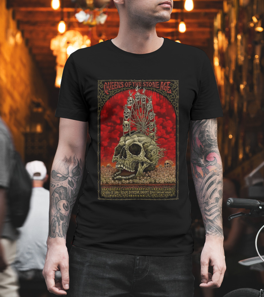 Queens Of The Stone Age The Catacombs Tour Arlene Schnitzer Concert Hall Portland April 27 2026 T-Shirt