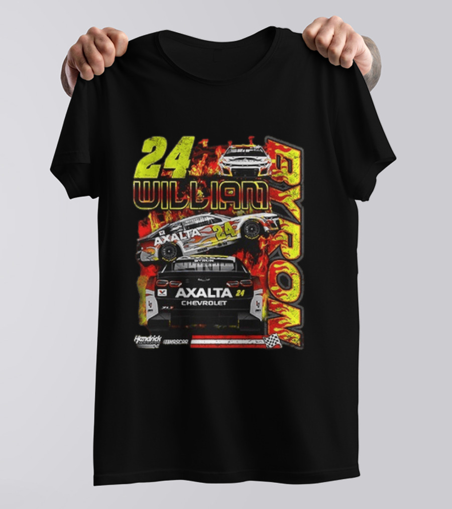 William Byron 24 Axalta Chevrolet Flames Racing Hendrick Motorsports T-Shirt