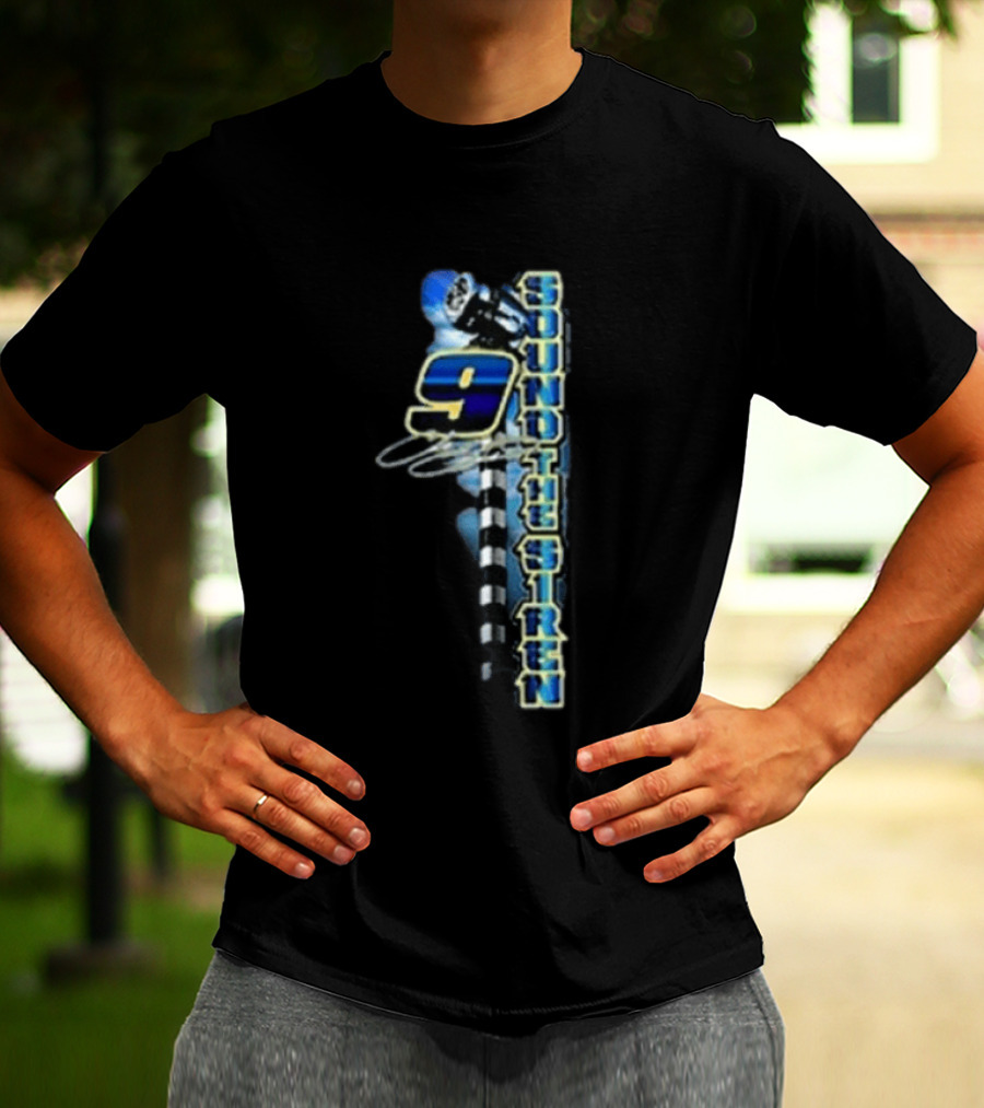 Chase Elliott 9 Sound The Siren Racing Helmet Checkered Flag T-Shirt