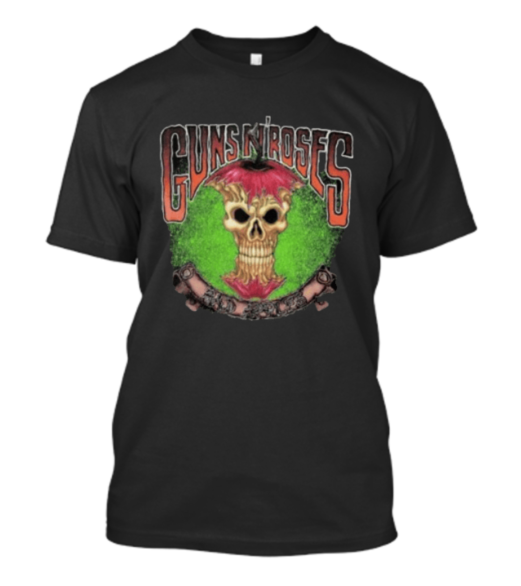 Guns N Roses Bad Apple Skull Use Your Illusion Tour 1991 1993 T-Shirt