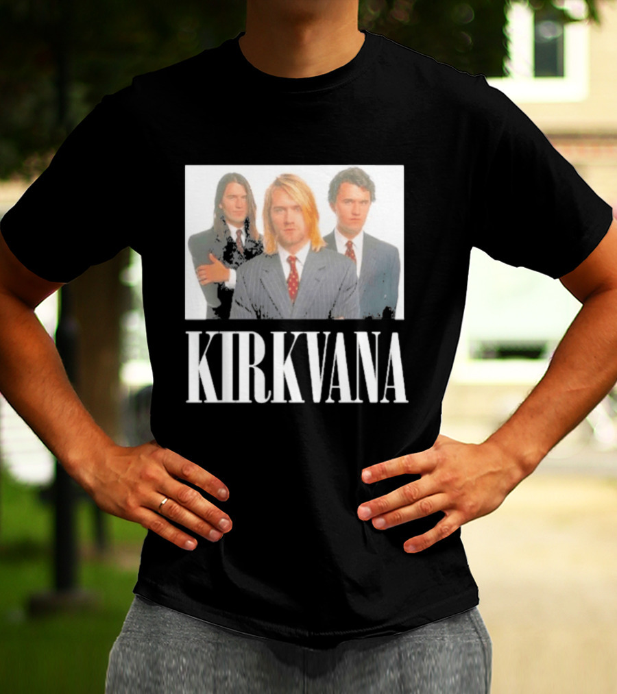 Kirkvana Nirvana Kurt Cobain Dave Grohl Suit T-Shirt