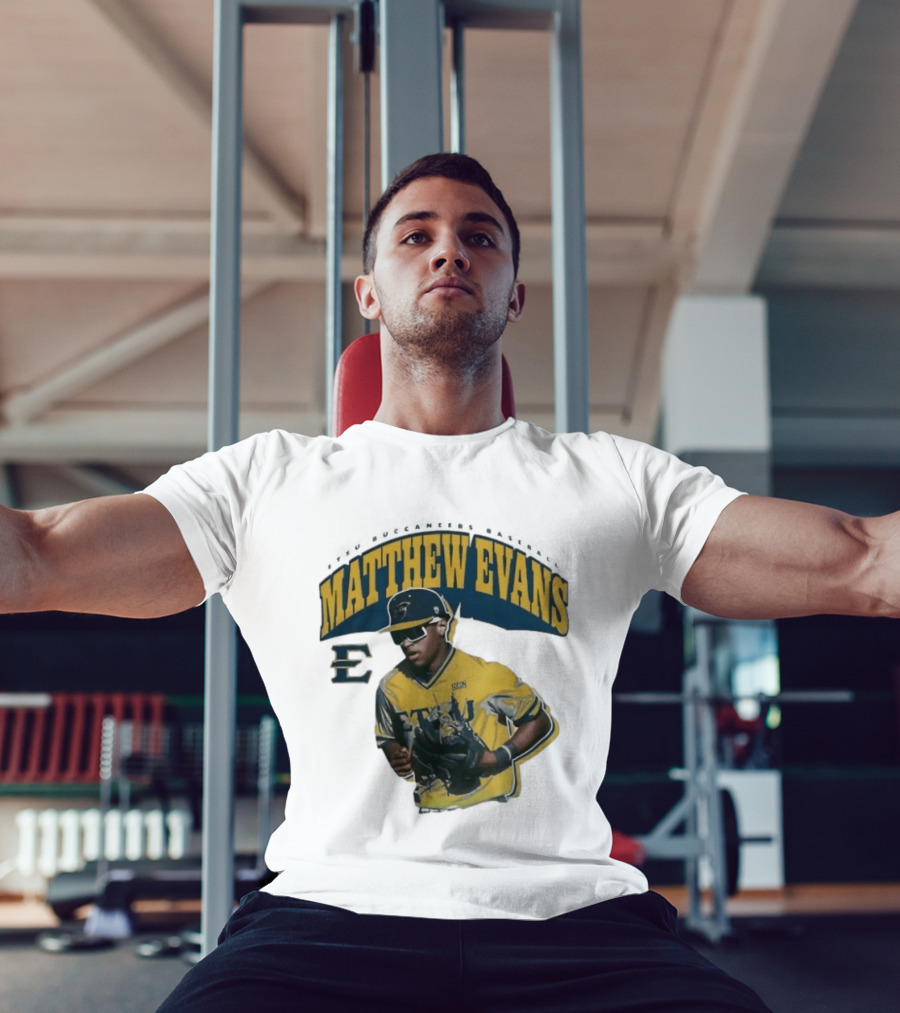 Etsu Matthew Evans Baseball Scon Sports Jersey T-Shirt