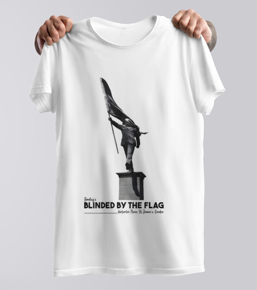 Banksy Blinded By The Flag London Statue T-Shirt