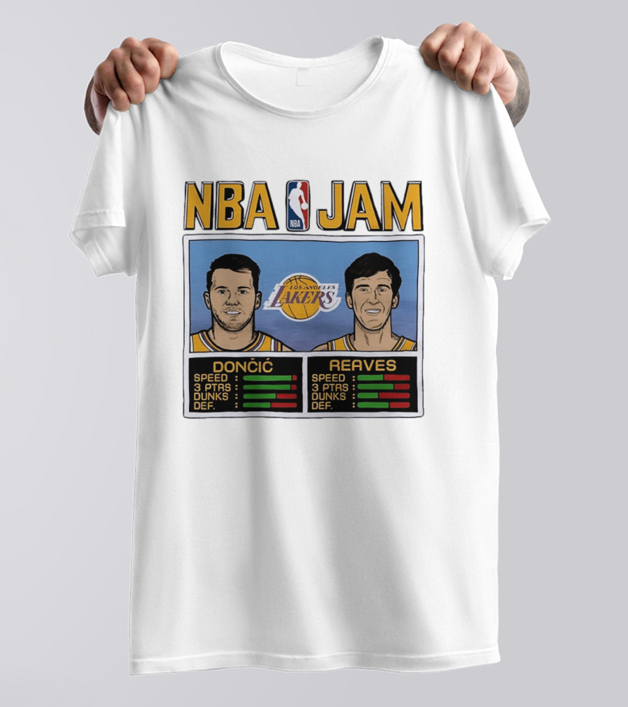 NBA Jam Luka Doncic Austin Reaves Los Angeles Lakers T-Shirt