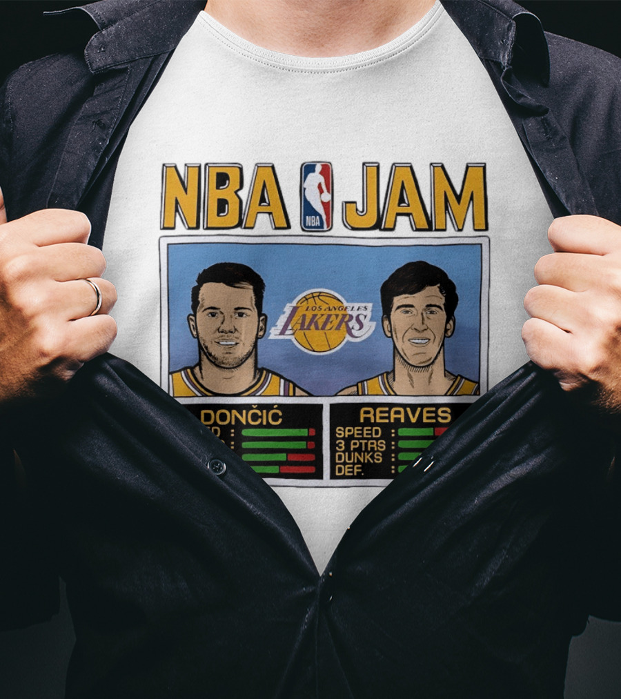 NBA Jam Luka Doncic Austin Reaves Los Angeles Lakers T-Shirt