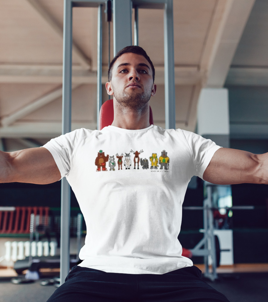 Parks Project Adventure Crew Forest Animals With Bears, Moose, And Squirrel Characters T-Shirt