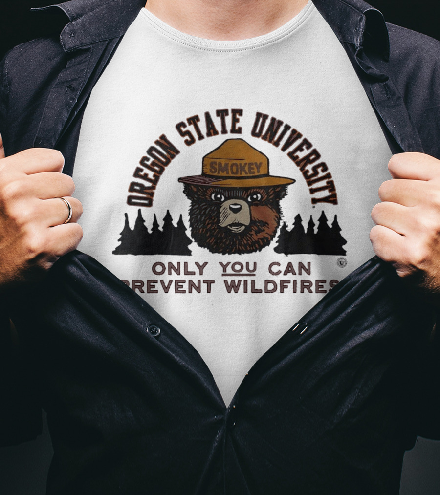 Oregon State University Smokey Bear Only You Can Prevent Wildfires T-Shirt
