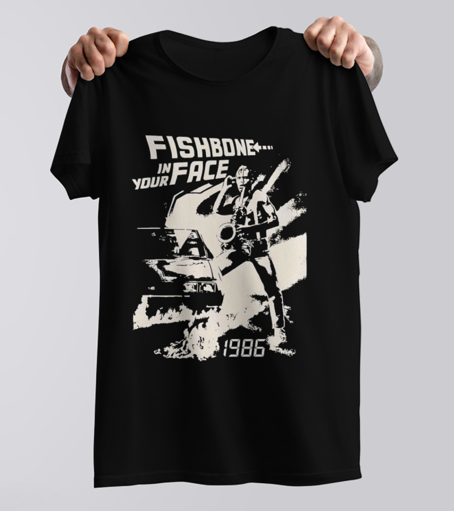 Fishbone In Your Face Band Tour 1986 Vintage Aesthetic T-Shirt