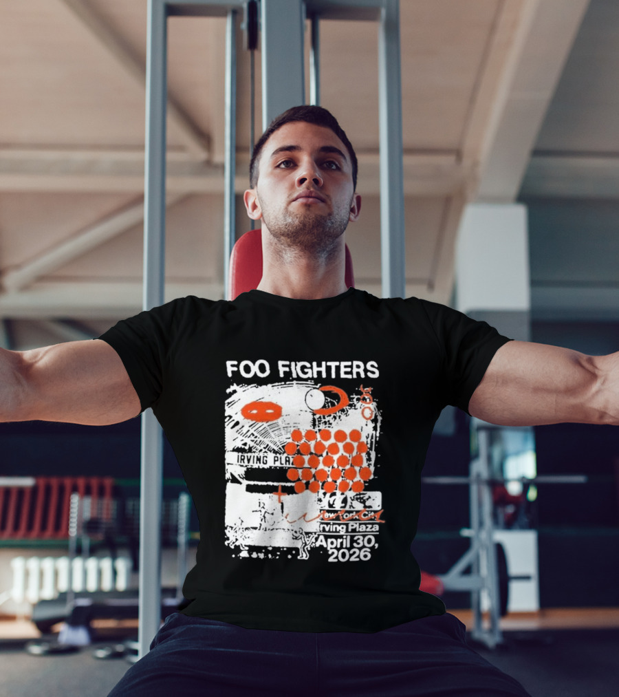 Foo Fighters April 30 New York 2026 Red Dots Abstract T-Shirt