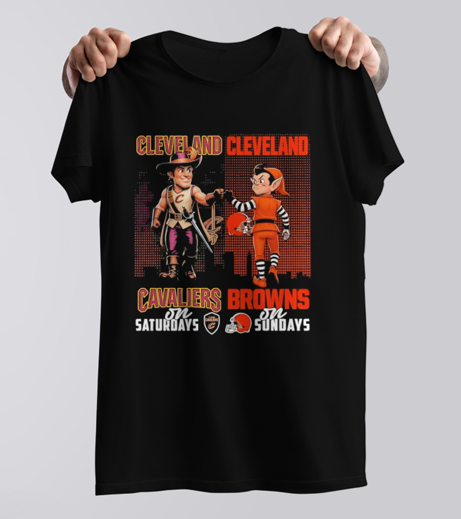 Cleveland Cavaliers On Saturdays Cleveland Browns On Sundays T-Shirt