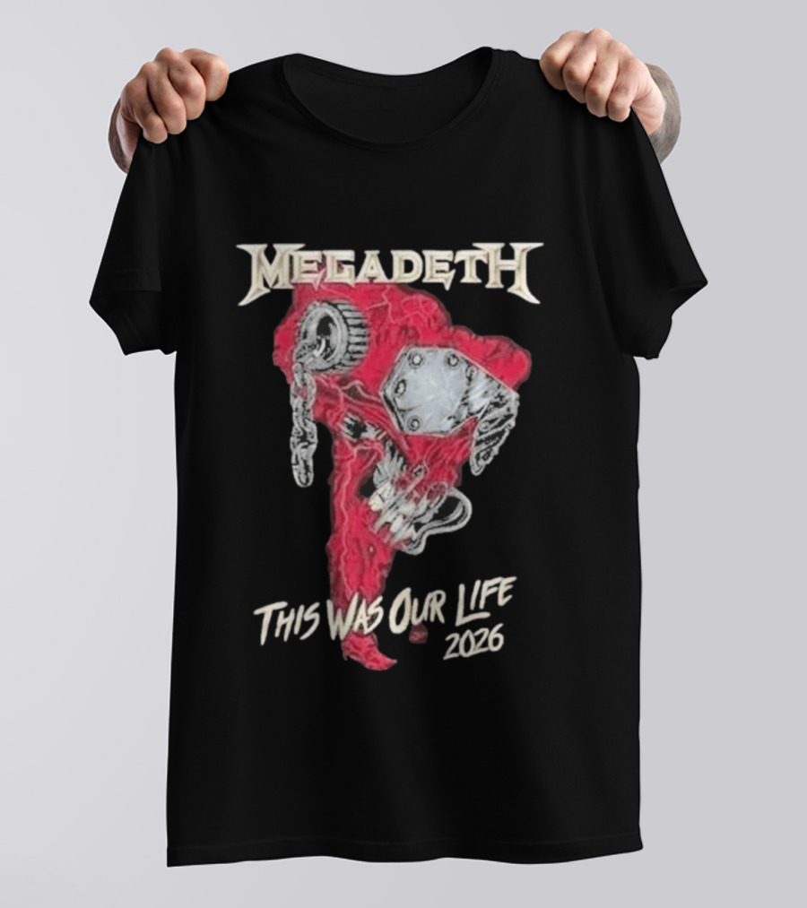 Megadeth This Was Our Life 2026 Latin America Tour Tecnopolis Buenos Aires April 30 T-Shirt