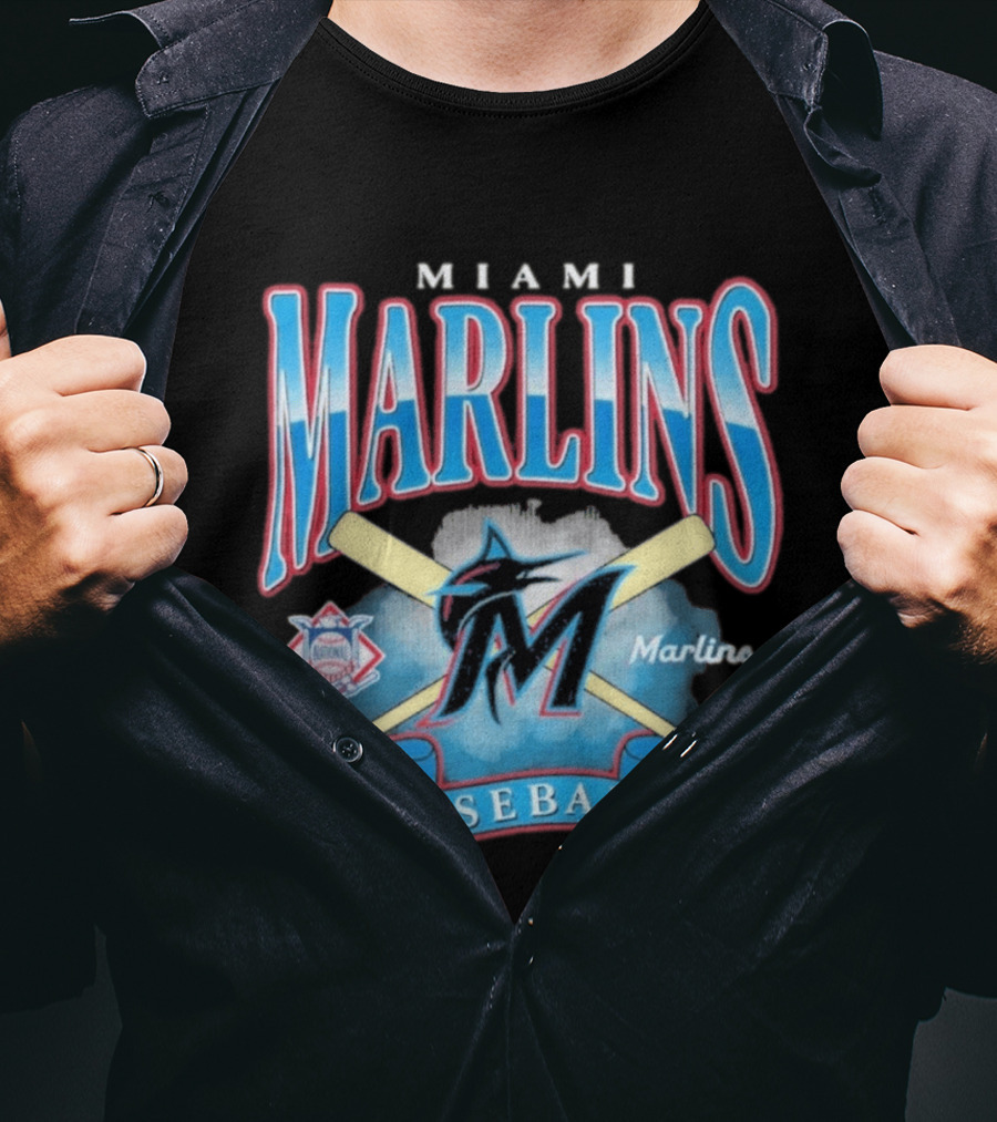 Miami Marlins Baseball Chrometown 47 Franklin National League T-Shirt