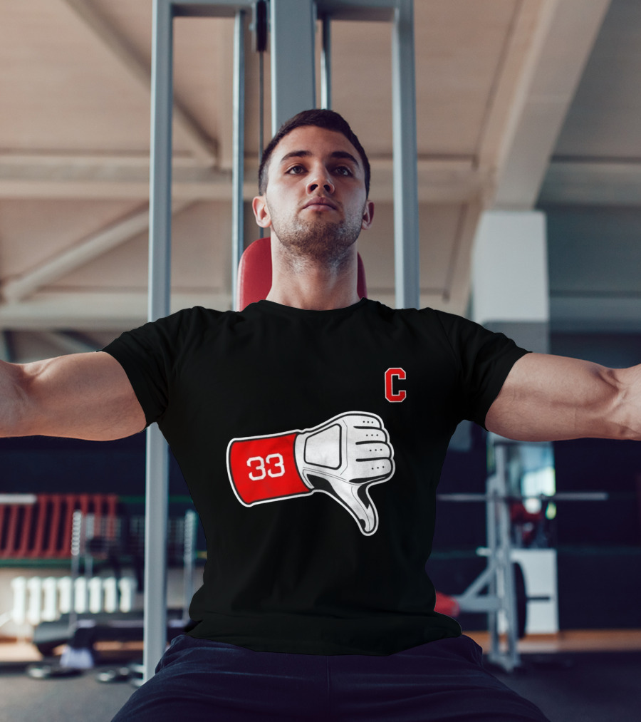 Nice Tek 33 Thumbs Down C Cleveland Guardians T-Shirt