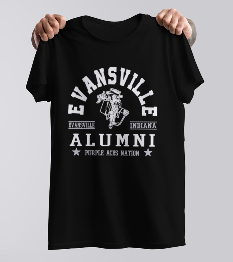 Evansville Indiana Alumni Purple Aces Nation T-Shirt