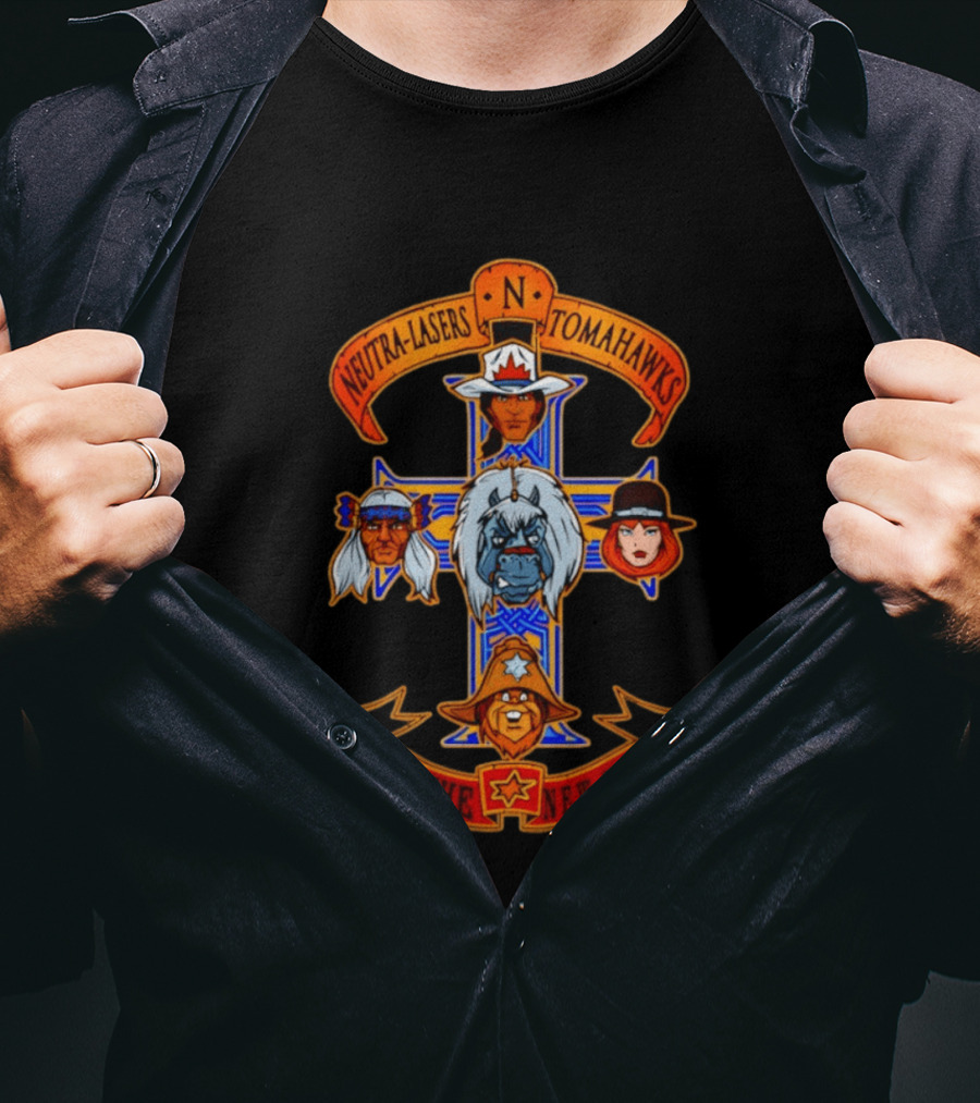 BraveStarr Neutra Lasers Tomahawks Power Of The New Frontier Cross T-Shirt