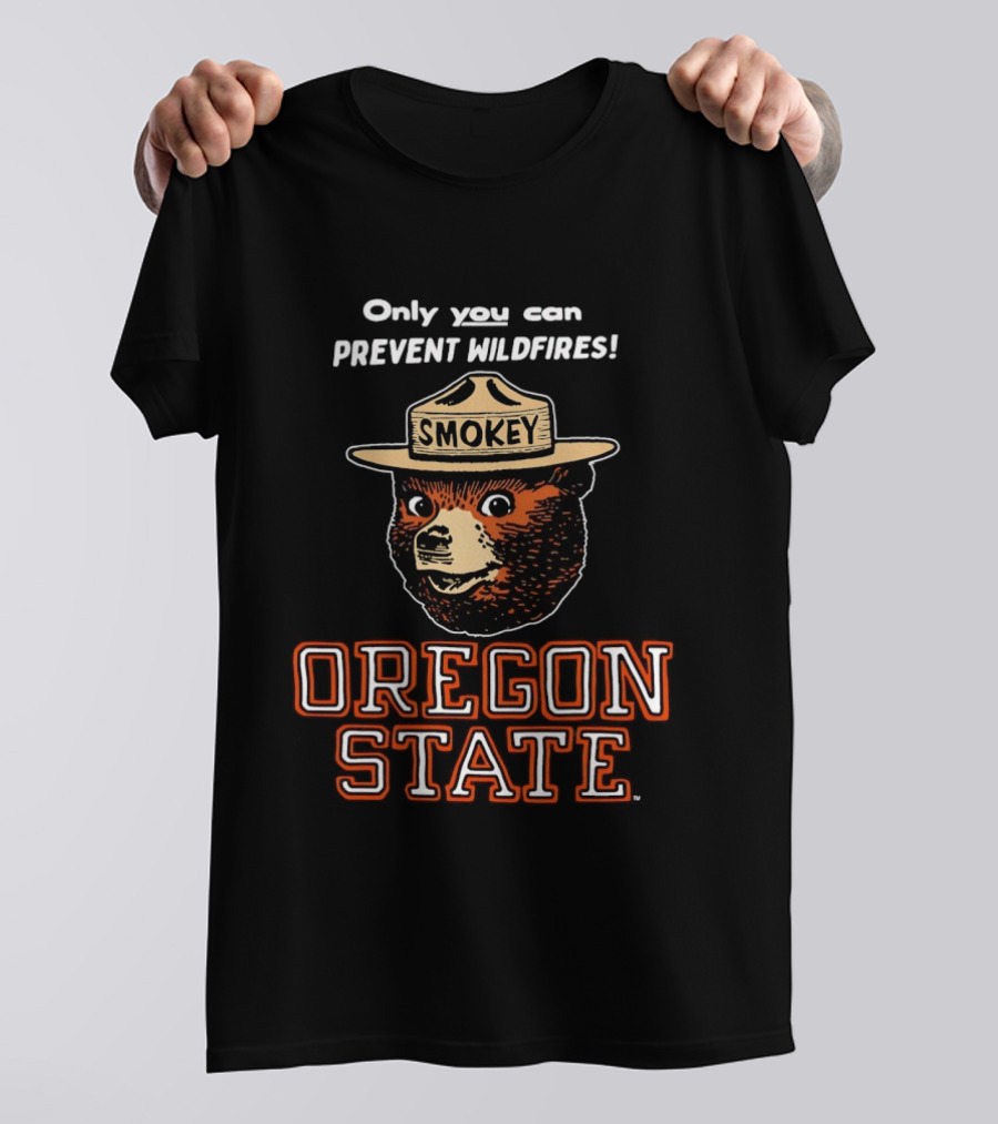 Smokey Bear Oregon State Only You Can Prevent Wildfires T-Shirt