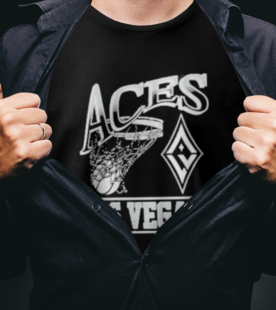 Las Vegas Aces Basketball Net And Diamond T-Shirt