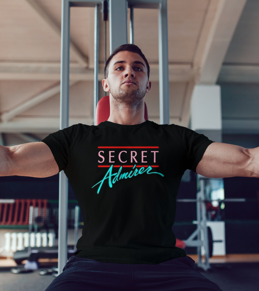 Secret Admirer Pink And Blue Retro Script T-Shirt