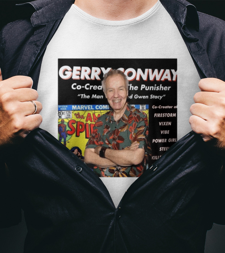 Gerry Conway Co Creator The Punisher Spider Man Comics Marvel Firestorm Vixen Power Girl T-Shirt