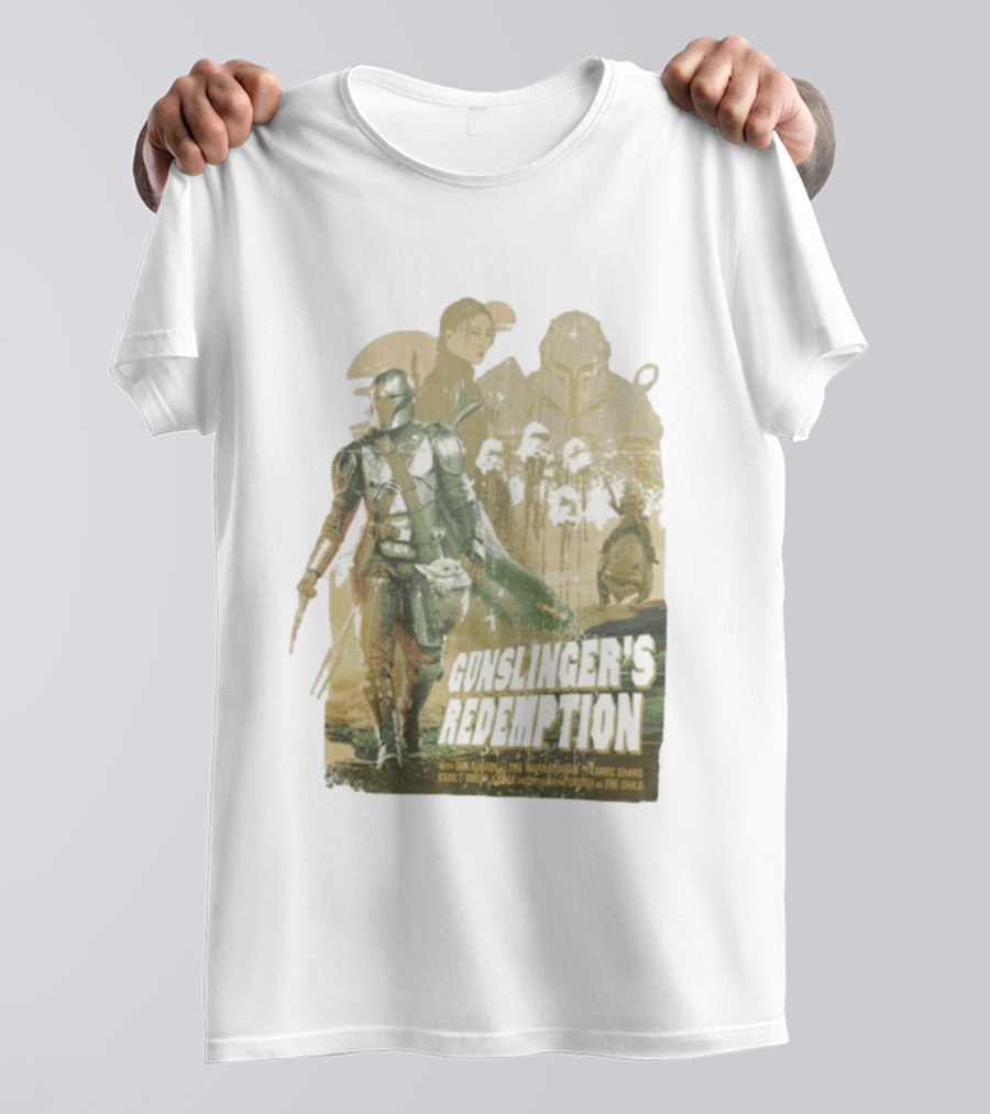 Gunslinger's Redemption Star Wars Heroes Villains 2026 Mandalorian Boba Fett Fennec Shand T-Shirt
