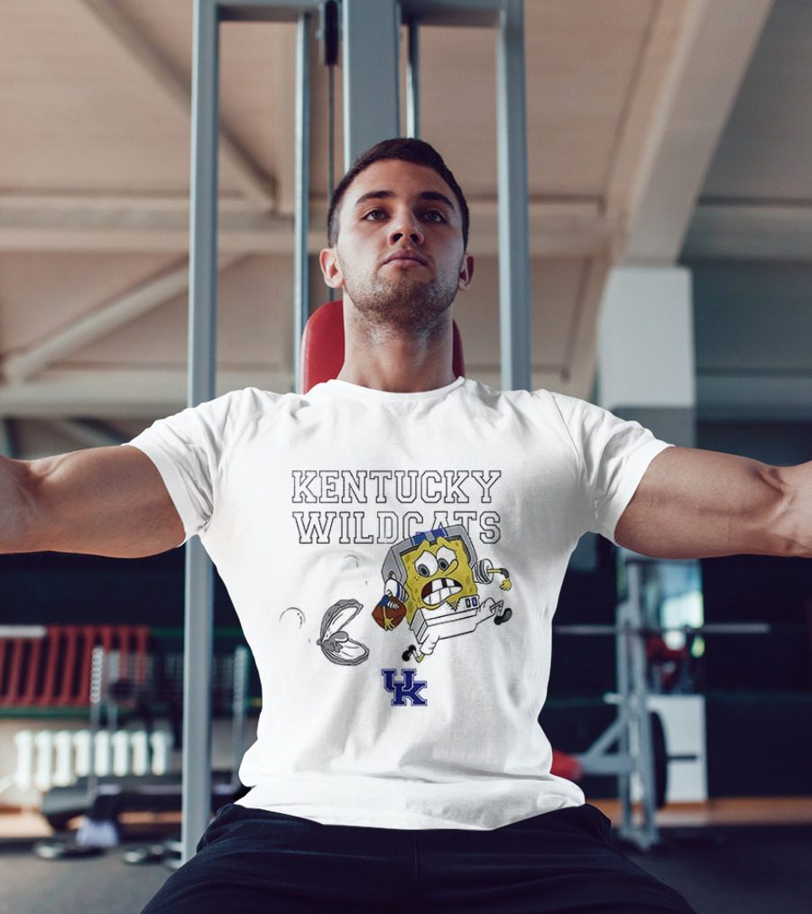 Kentucky Wildcats Spongebob SquarePants Football Collaboration T-Shirt