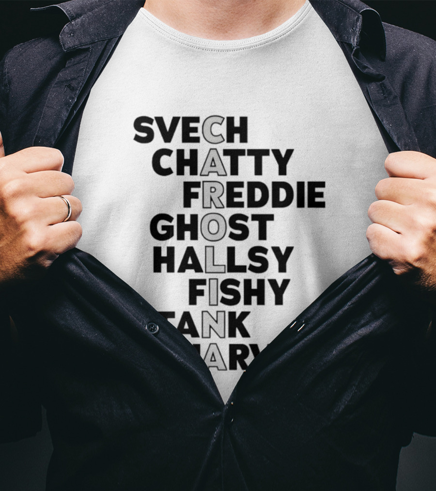 Carolina Hurricanes Svech Chatty Freddie Ghost Hallsy Fishy Stank Jarvy T-Shirt