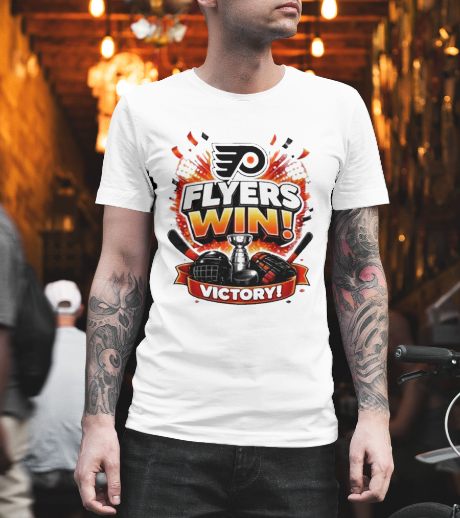 Philadelphia Flyers Win Victory Ice Hockey Celebration T-Shirt