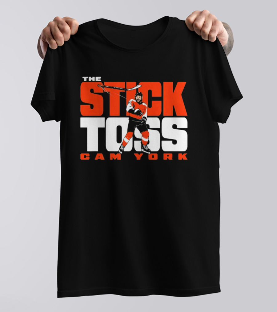 Cam York The Stick Toss Philadelphia Flyers Hockey NHL 2026 T-Shirt