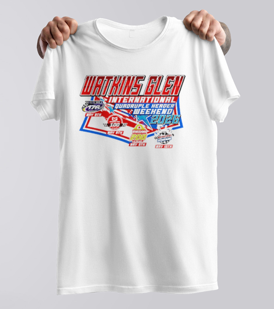 Watkins Glen International 2026 Quadruple Header Weekend Events T-Shirt