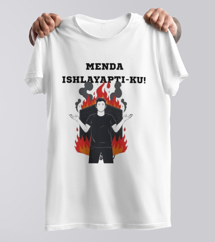Menda Ishlayapti Ku Uzbek Tech Memes Flame T-Shirt